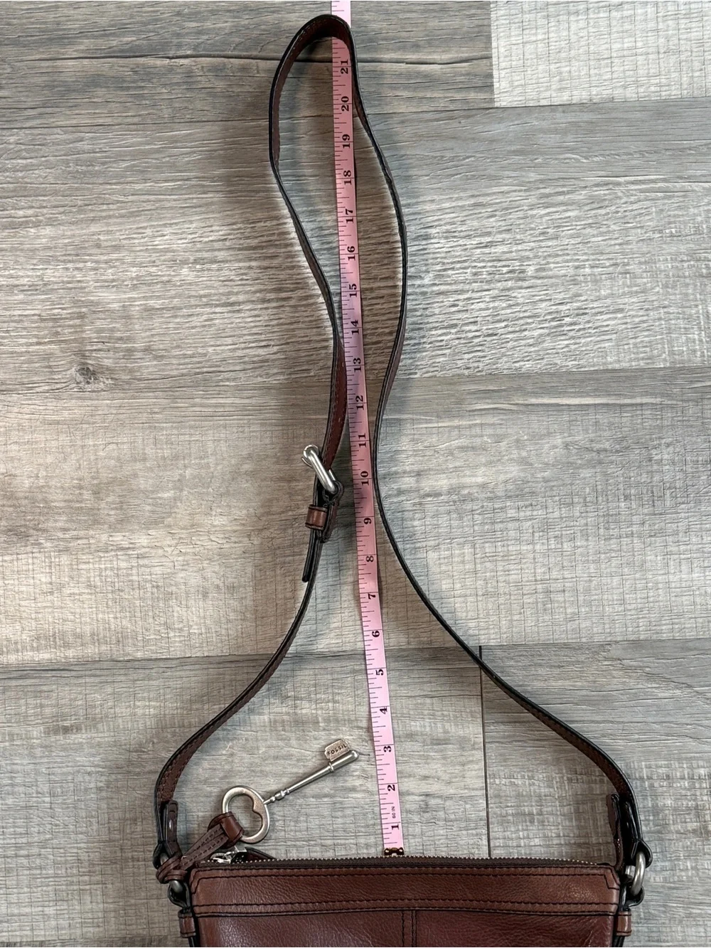 Fossil Maddox Leather Bucket Hobo Bag
